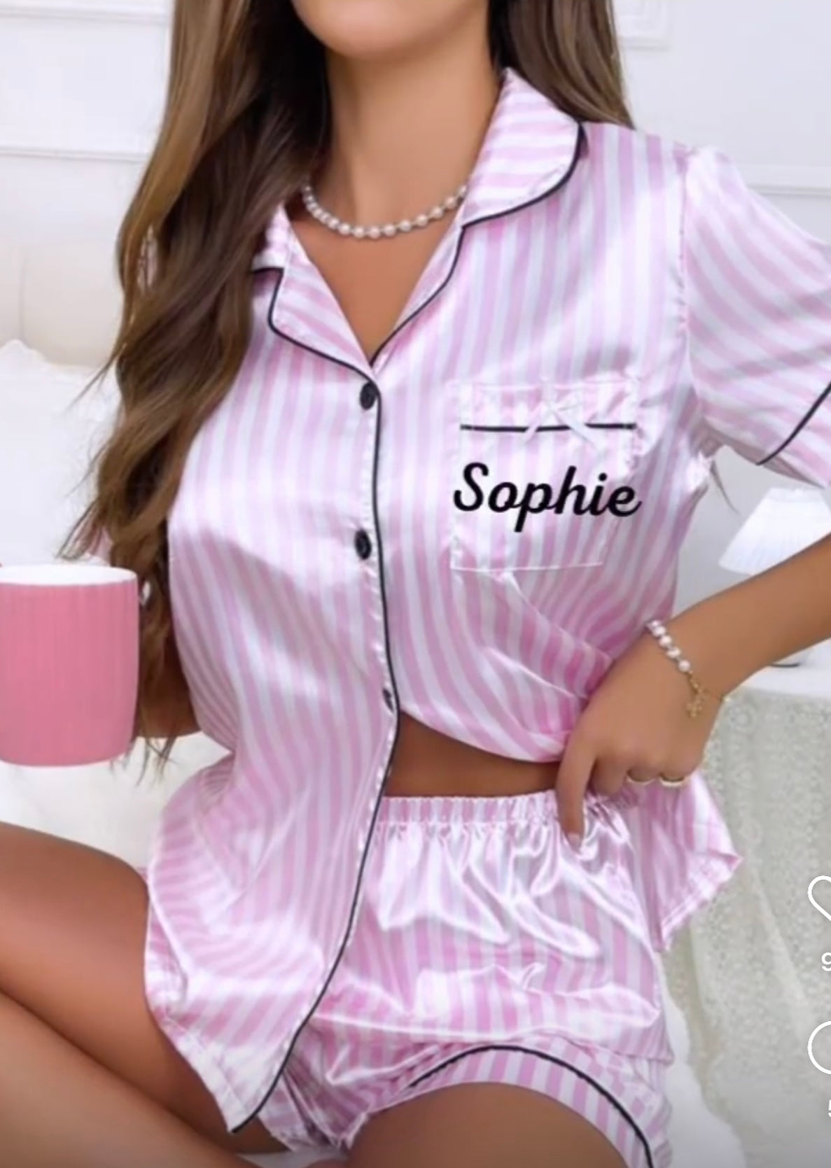 Pink Satin PJ Set