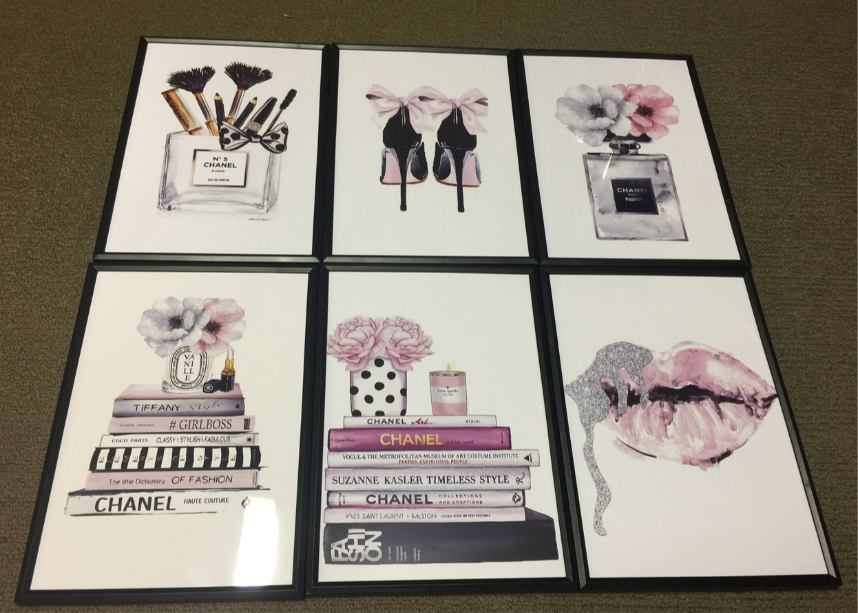 Framed set x 6