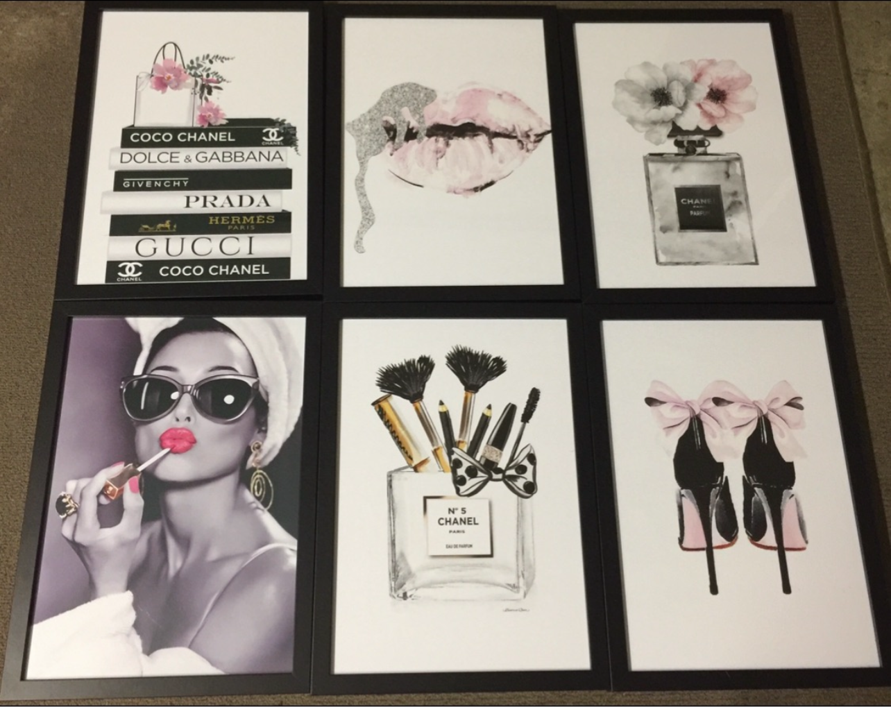 Framed set x 6