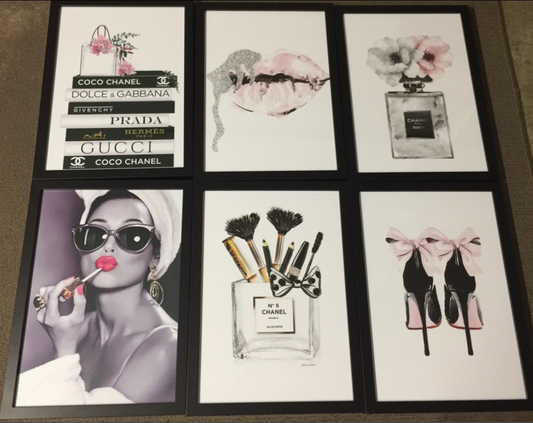 Framed set x 6