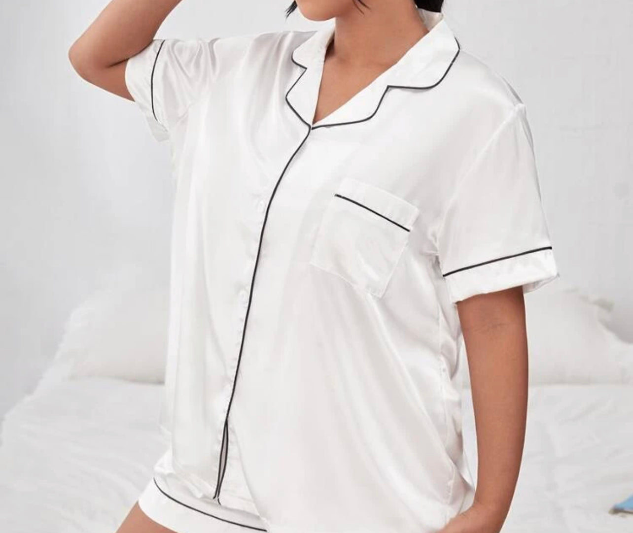 Black or white Satin PJ Set