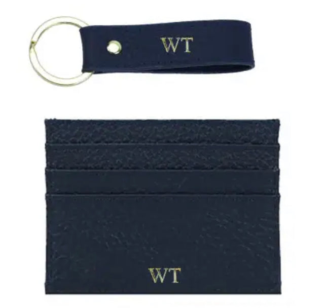 Personalised Card holder & key ring set