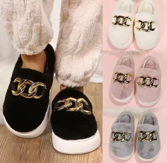 Ladies fleece slides 💕