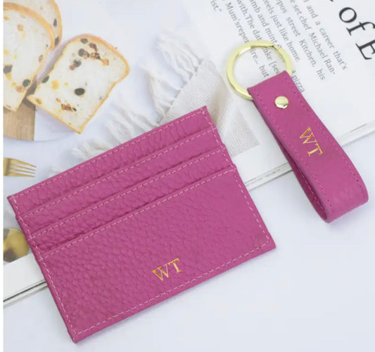 Personalised Card holder & key ring set